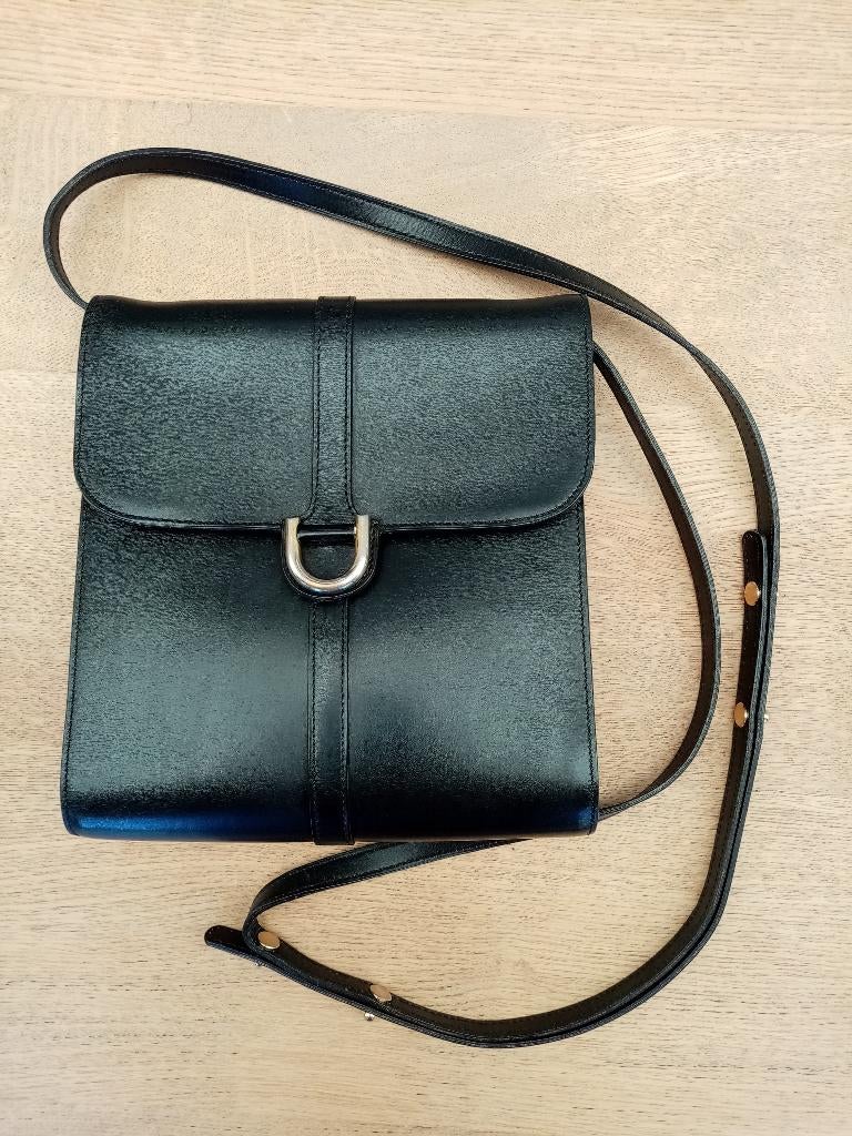 Delvaux vintage crossbody zwart, Ophalen of Verzenden, Gebruikt, Zwart, Schoudertasje