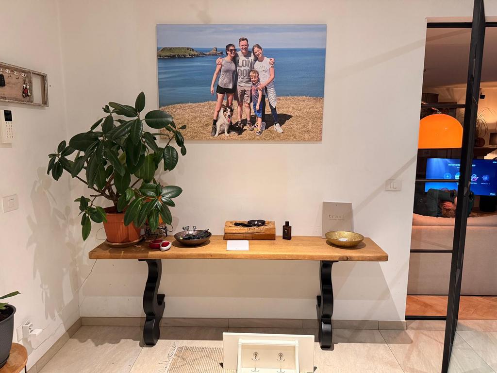 Wandtafel in eik, Klassiek, Eikenhout, 200 cm of meer, Ophalen of Verzenden