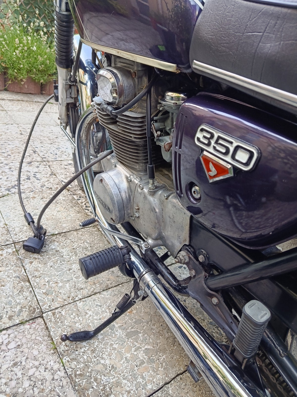 Honda CB 350 twin de 1973. mauve métallique., Enlèvement