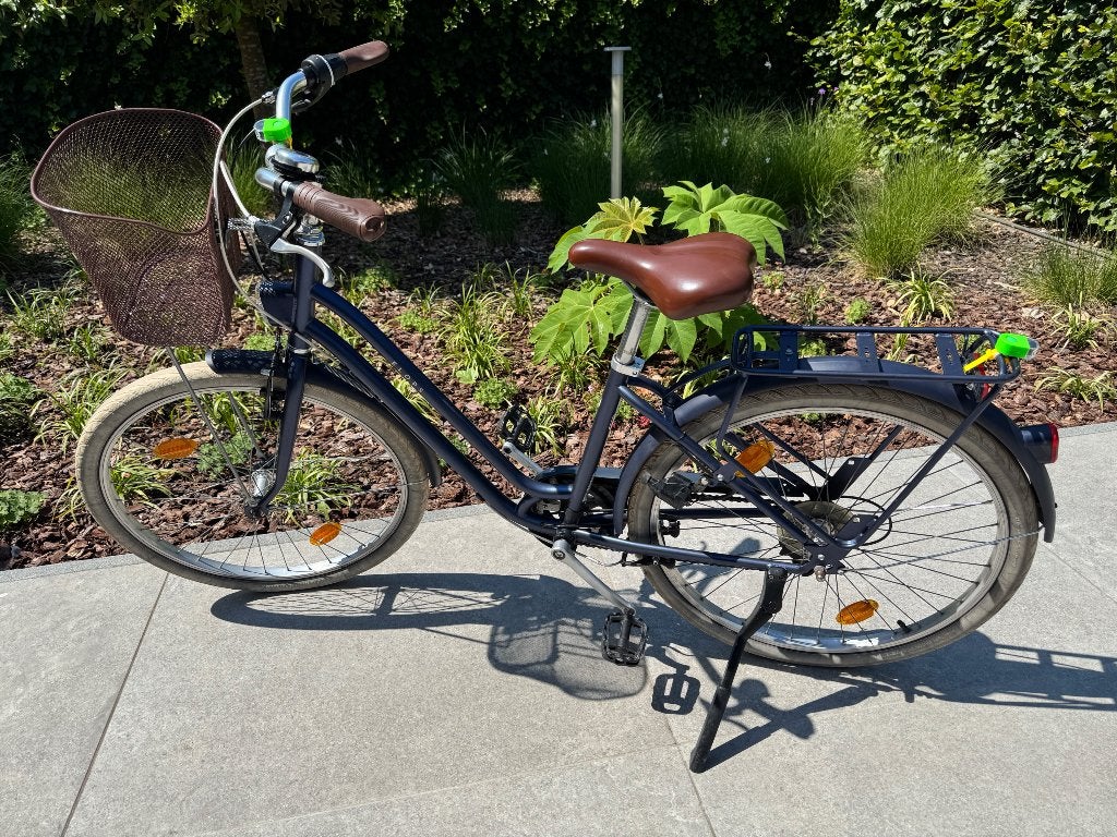 Fiets City bike Elops blauw, goede staat!, Fietsen en Brommers, Gebruikt, Elops ( Decathlon ), Schijfrem, Ophalen