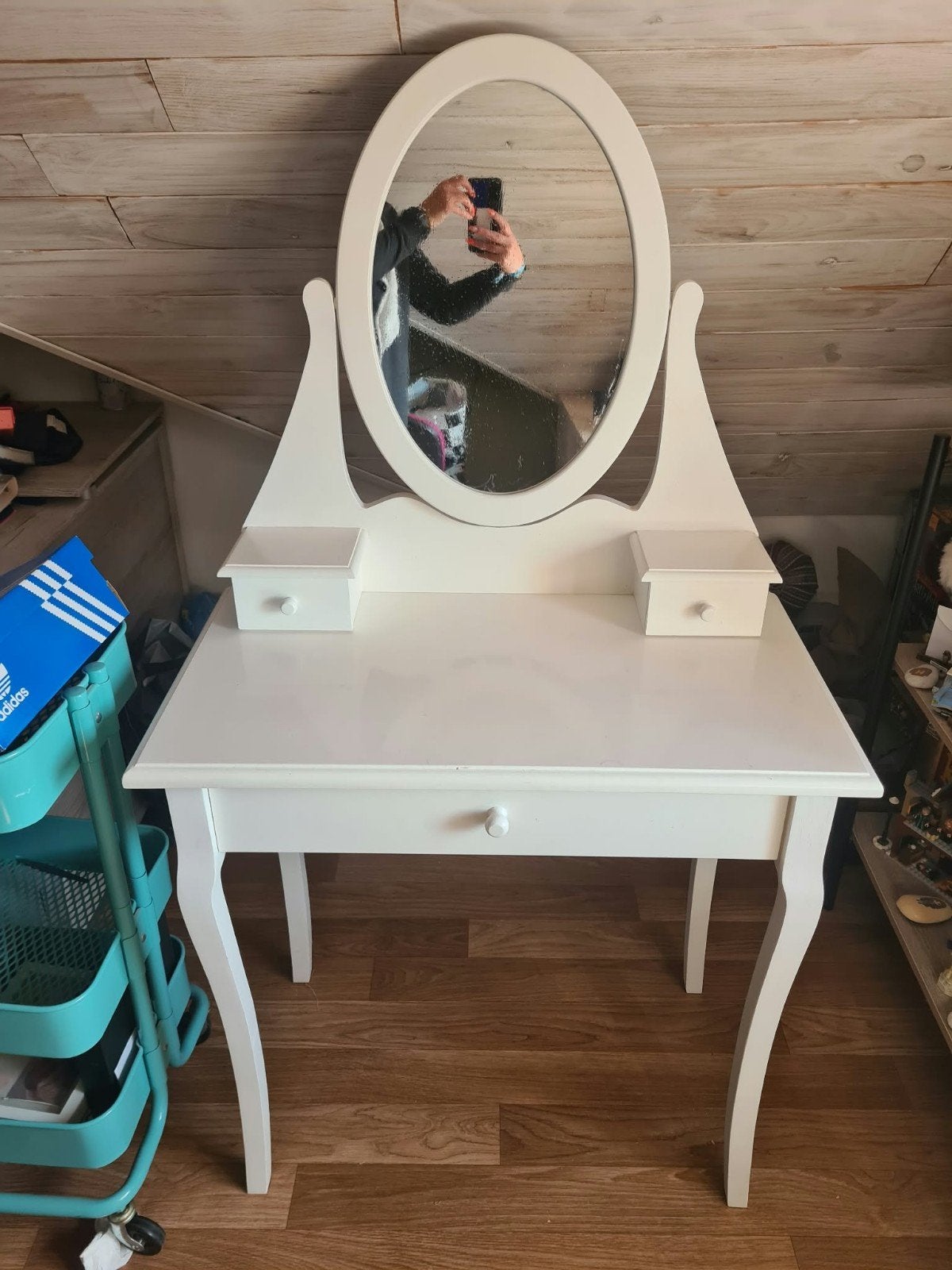 meuble coiffeuse, Maison & Meubles, Enlèvement, Utilisé, 100 à 150 cm, Bois