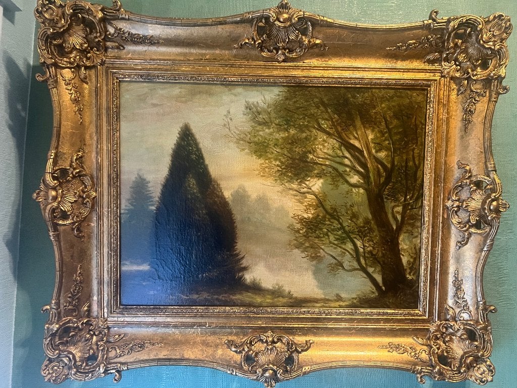 landschapsschilderijen, Antiek en Kunst, Ophalen, Doek, Bijzondere lijst, Landschap