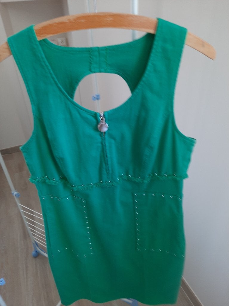 Robe verte, Ophalen, Zo goed als nieuw, Knielengte, Maat 36 (S)