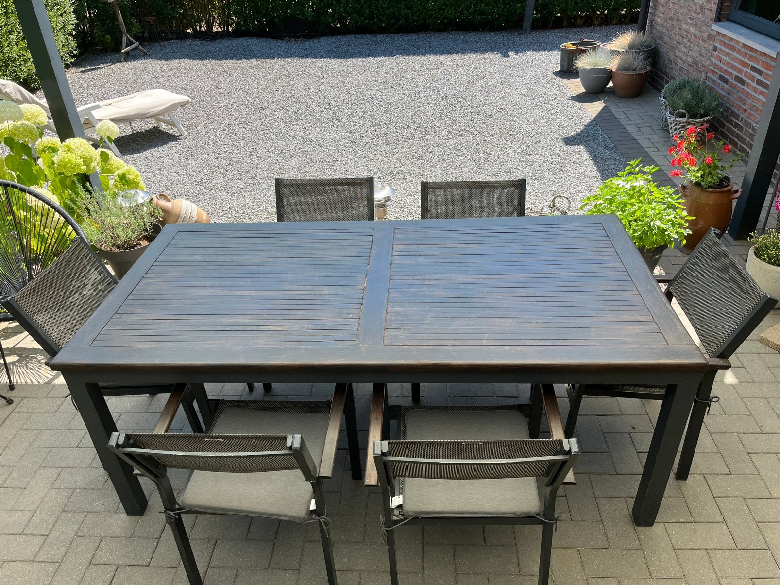 Tuinset zeer goed onderhouden, Chaise, Salons de jardin, Comme neuf, Enlèvement