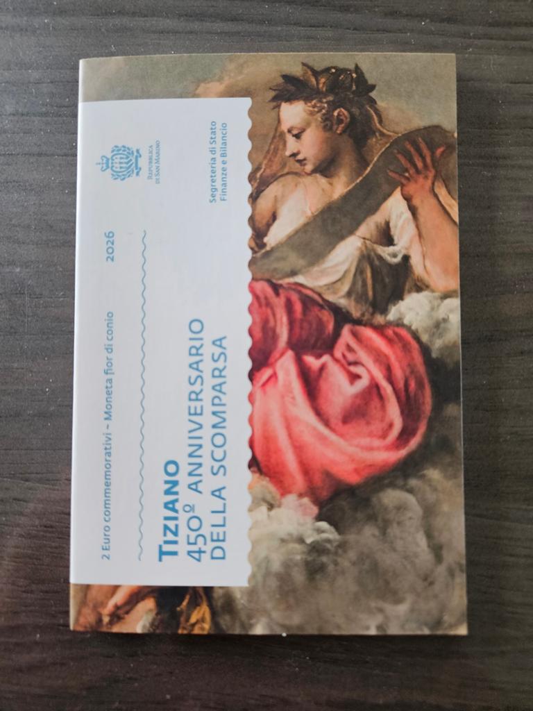 Coincard 2 euromunt Tiziano van San Marino, Ophalen, San Marino