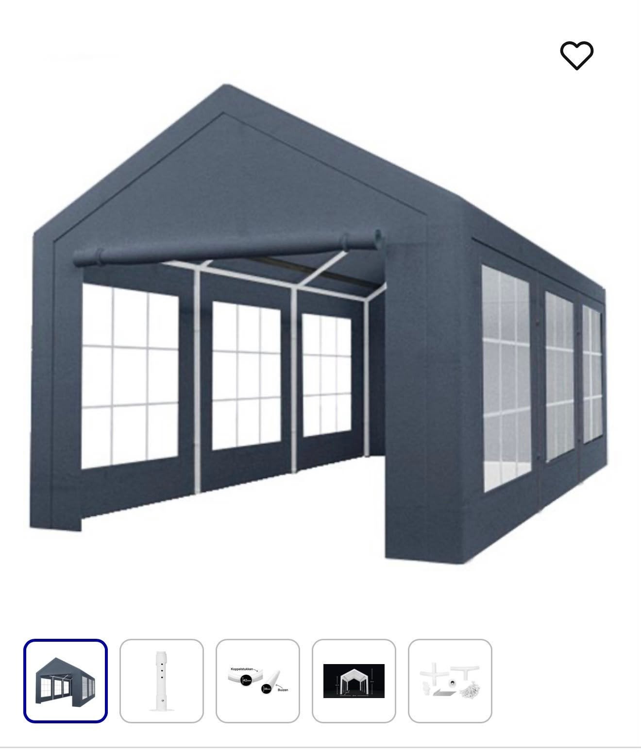partytent, Ophalen, Partytent