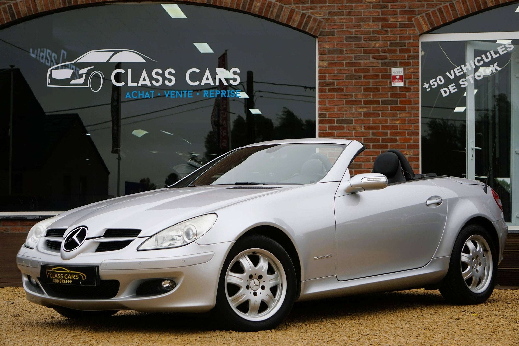 Mercedes-Benz SLK SLK200 Kompressor BOITE-AUTO CARNET XENON, Autos, Cuir, Argent ou Gris, Achat, Entreprise