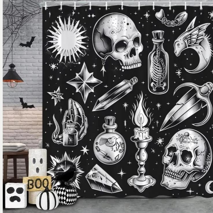 rideaux de douche Horror Spooky (180x200 cm), Maison & Meubles, Salle de bain | Linge de bain & Accessoires, Neuf, Enlèvement ou Envoi