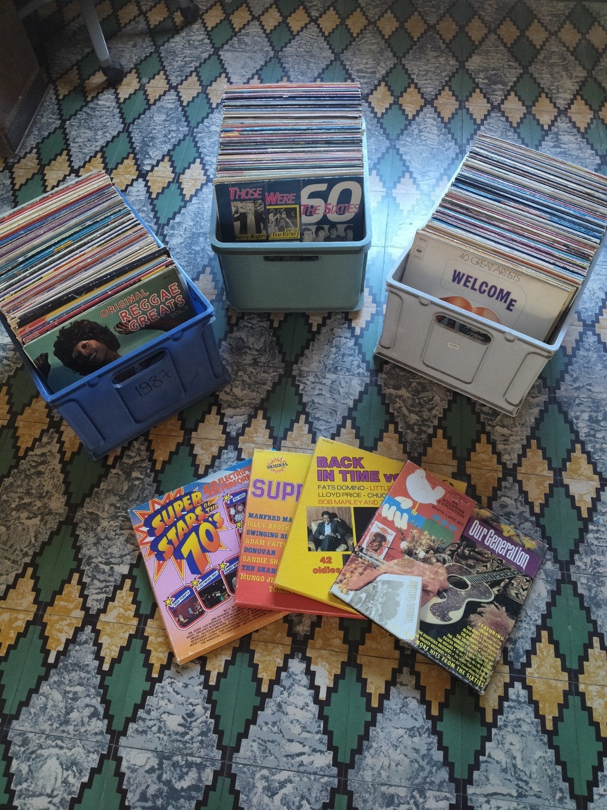 Lot verzamelplaten- Vinyl 12", 12 pouces, Compilation, Autres genres, Enlèvement