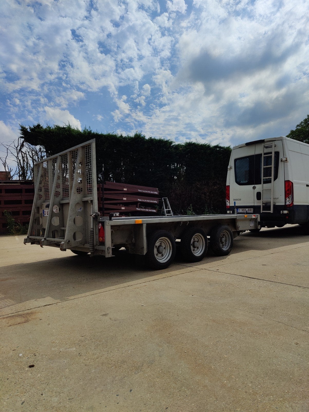 3.5 ton dieplader machine transporter 3 wieler, Ophalen
