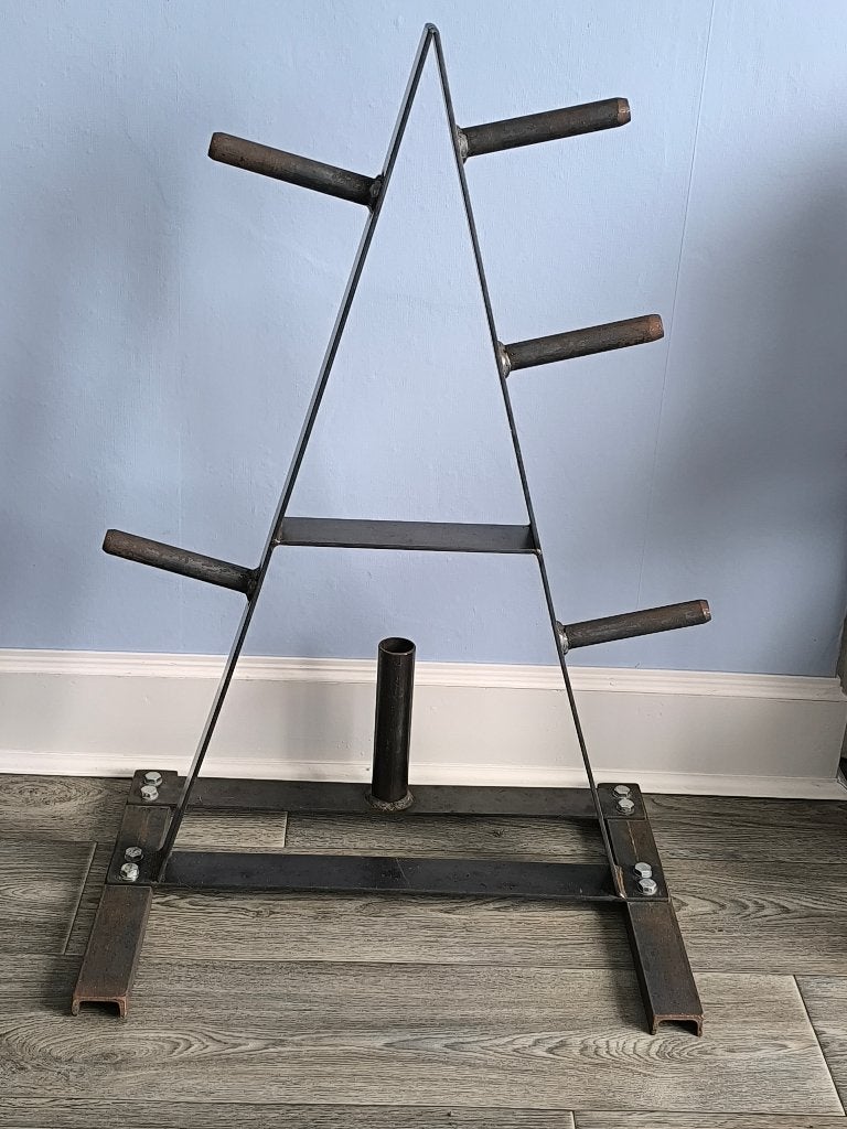 Halterschijven standaard/ rek., Sport en Fitness, Ophalen, Gebruikt, Halterschijven