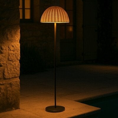 Draadloze ledstaanlamp Faroe Tall Lumisky, Ophalen, Zo goed als nieuw, Rotanlook, 150 tot 200 cm