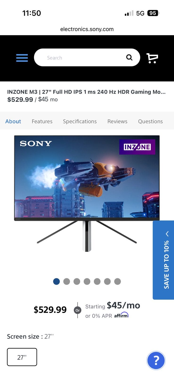 INZONE M3 | 27" 240 Hz HDR Gaming Monitor, Computers en Software, Routers en Modems, Ophalen of Verzenden, Zo goed als nieuw