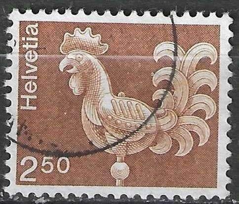 Zwitserland 1975 - Yvert 991 - Torenhaan op kathedraal (ST), Verzenden, Gestempeld