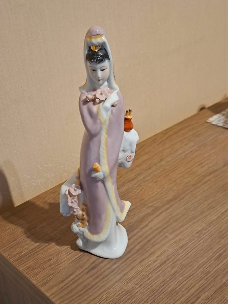 Vintage beeldje van een Aziatische vrouw, Ophalen of Verzenden, Zo goed als nieuw, Mens