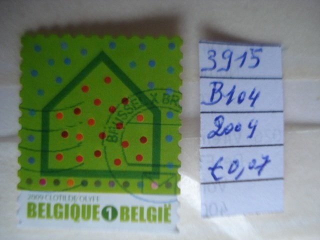 Belgique  n  3915  (O)    =  B104, Envoi, Affranchi, Oblitéré