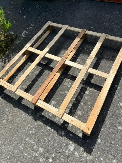 Houten pallet 120 x 120 cm, Doe-het-zelf en Bouw, Ophalen, Zo goed als nieuw, Minder dan 200 cm, Pallet