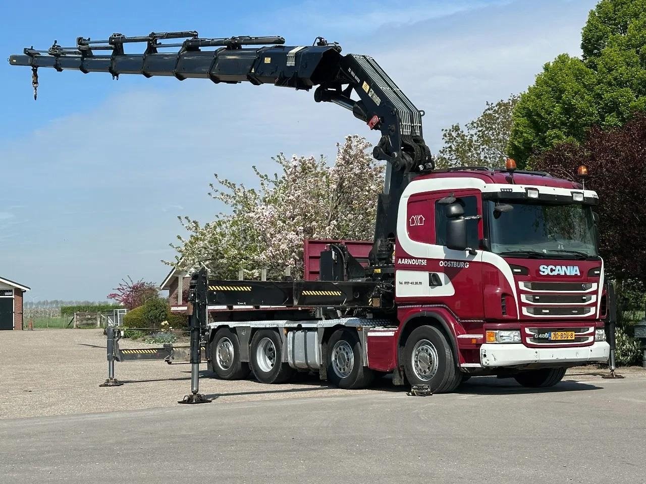 Scania G480 !TRUCK/TRACTOR!CRANE/GRUE/HIAB 105TM!TOP!EURO6!, Auto's, Vrachtwagens, Automaat, Euro 6, Scania, Bedrijf