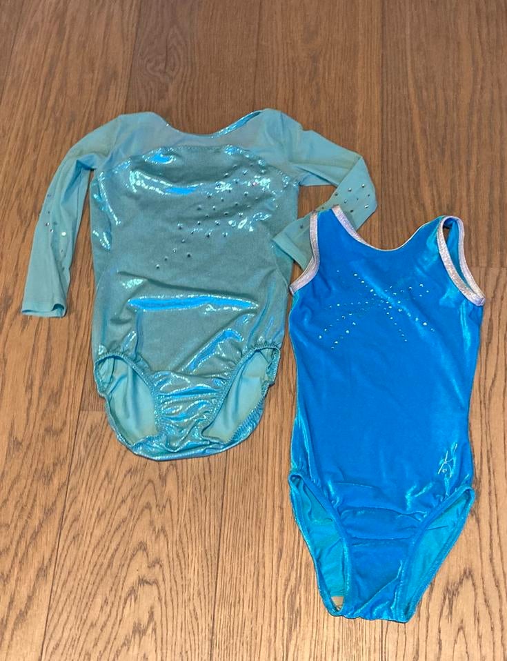 Turnpak - maillot / MAAT 116 / goede staat, Sport en Fitness, Blauw, Ophalen of Verzenden, Zo goed als nieuw, Kleiner dan kindermaat 122