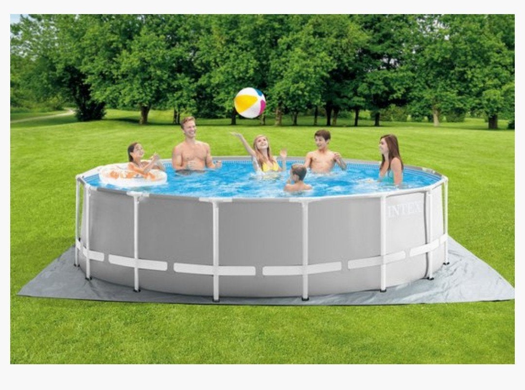 Zwembad - opzetzwembad, Jardin & Terrasse, Piscines, 300 cm ou plus, Rond, Enlèvement, Utilisé