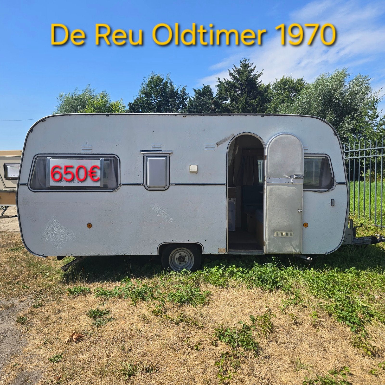 Caravan De Reu Oldtimer foodtruck pipowagen werfkeet bouw 5m, Ophalen