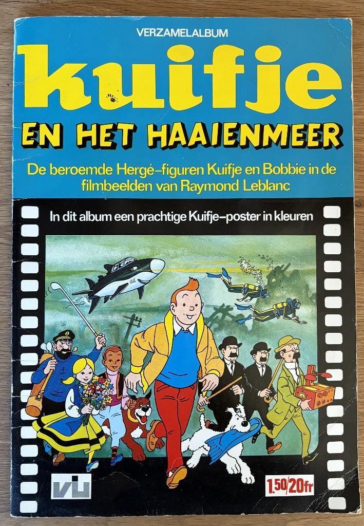 StickerAlbum - Vanderhout - Kuifje en het haaienmeer (1972), Verzamelen, Ophalen of Verzenden, Gebruikt, Strip of Tekenfilm