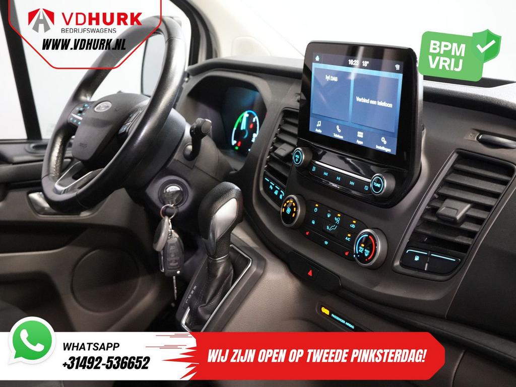 Ford Transit Custom 340 1.0 130 pk PHEV Trend Bi-Xenon/ Carp, Auto's, Automaat, Wit, Bedrijf, Hybride Elektrisch/Benzine