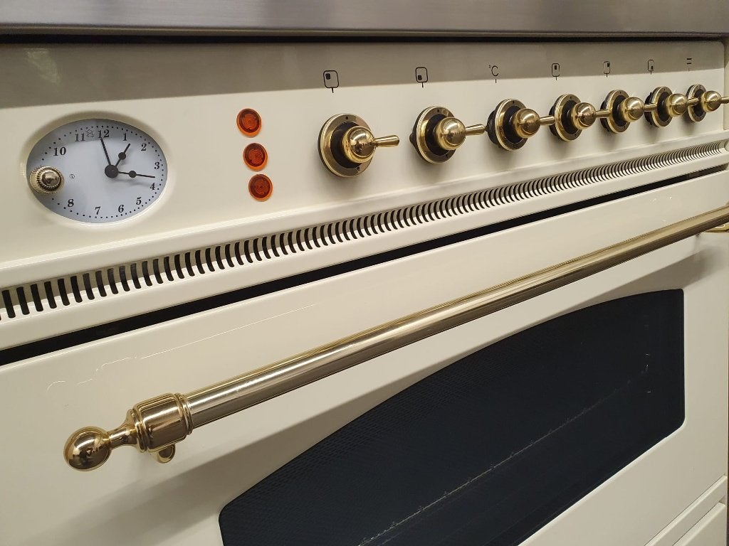 🔥Boretti Fornuis 80cm crème en messing GASOVEN 5 pits, Ophalen, 60 cm of meer, Zo goed als nieuw, Energieklasse A of zuiniger