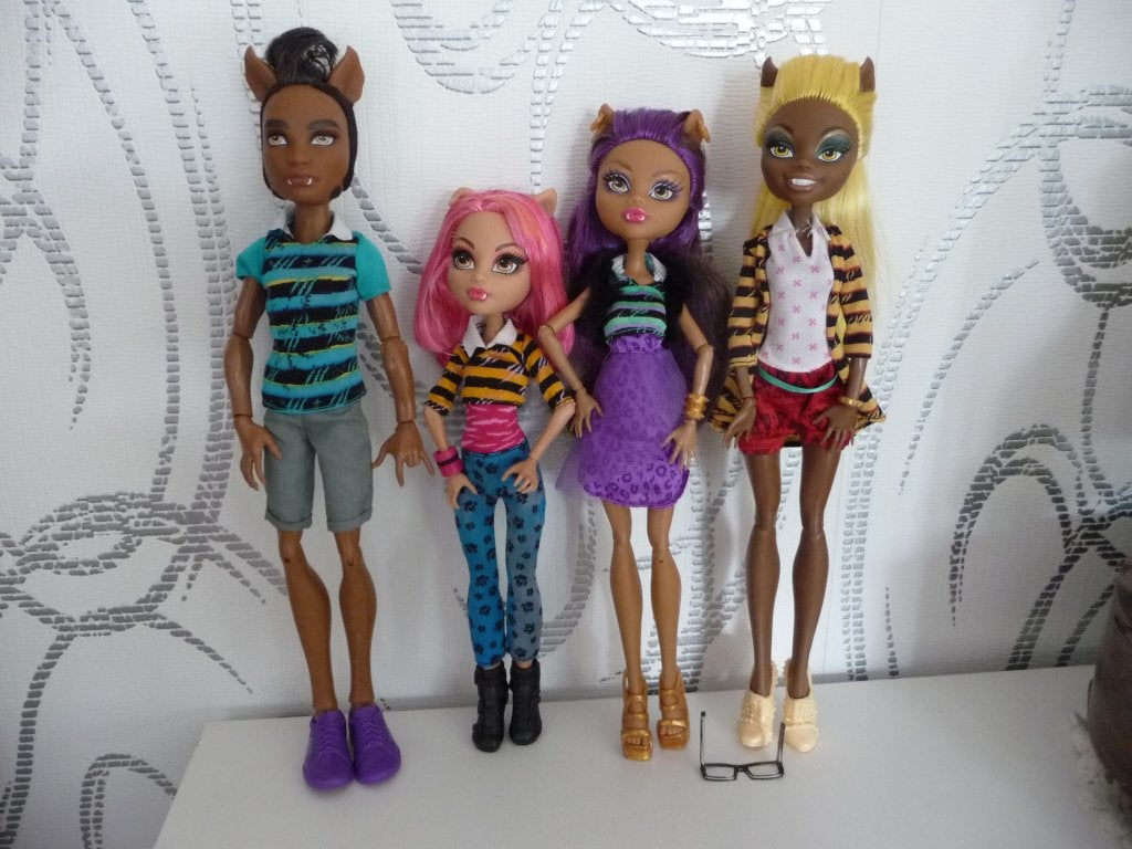 monster high - 4 pack of trouble wolf family 2014, Enlèvement, Comme neuf, Poupée