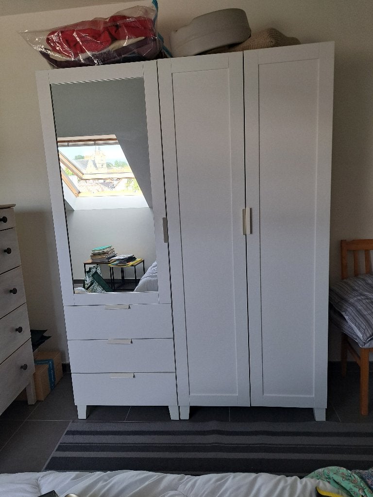Garde-robes double Ikea, Comme neuf, 100 à 150 cm, Avec tablette(s), Pin