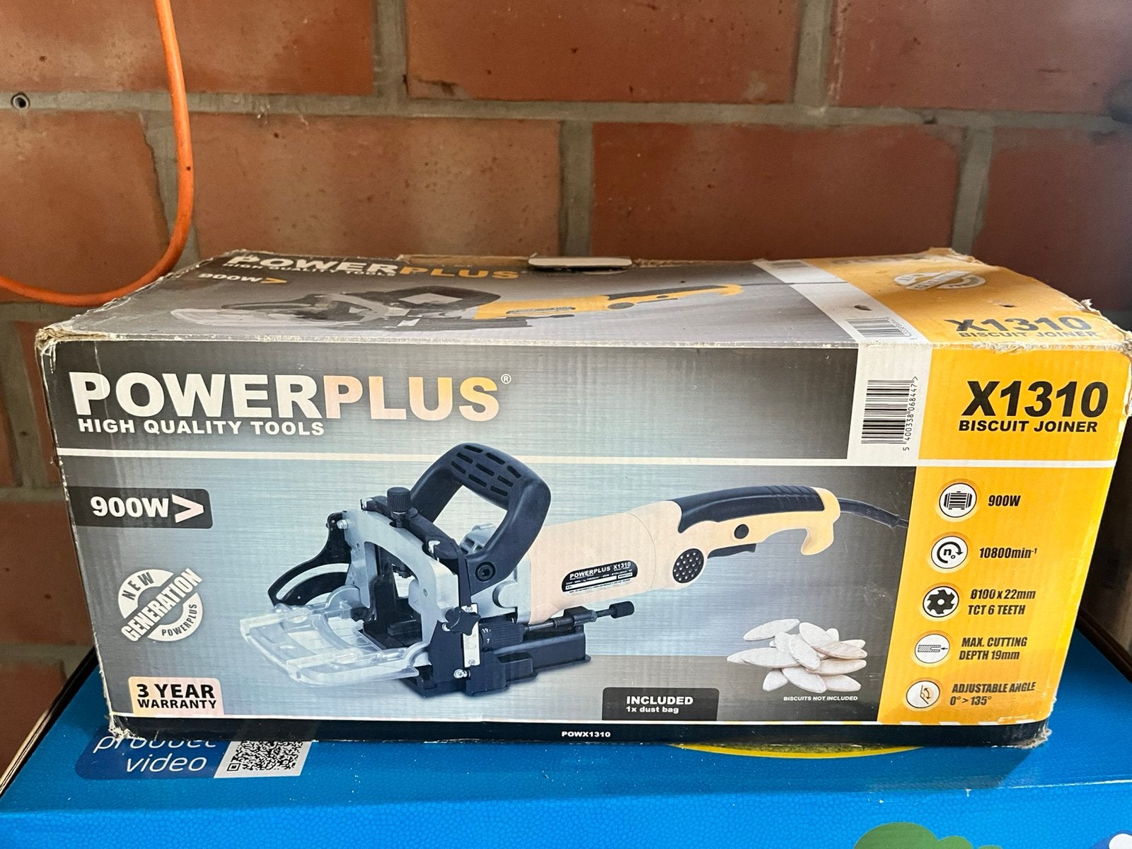 Menuisier à biscuits PowerPlus X1310 (900 W), Bricolage & Construction, Enlèvement