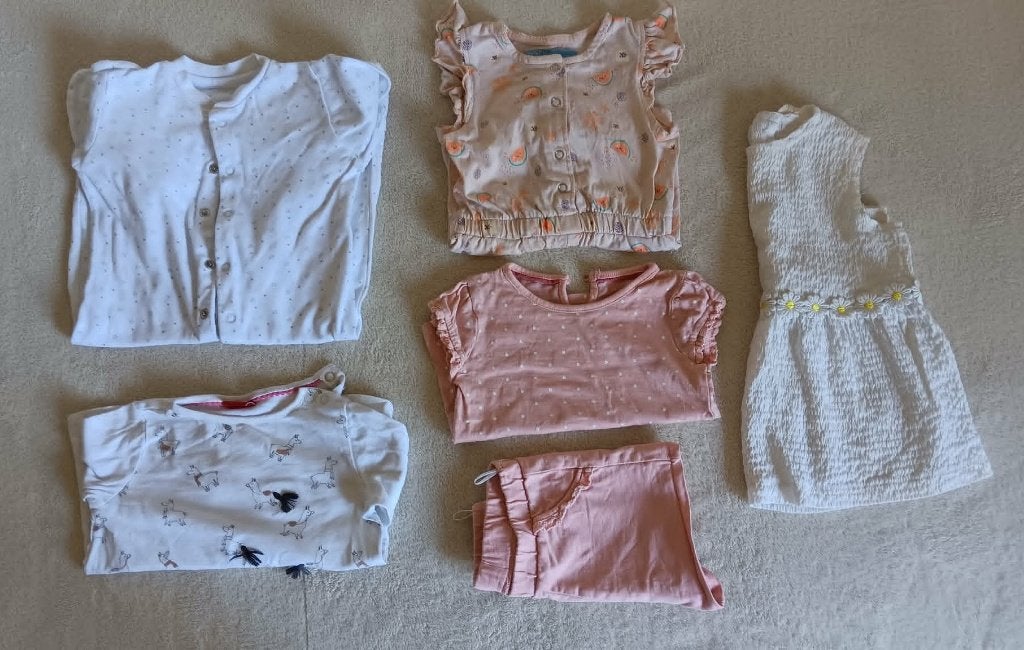 Kledij maat 74 meisje (6 stuks), Kinderen en Baby's, Babykleding | Maat 74, Ophalen, Gebruikt, Meisje