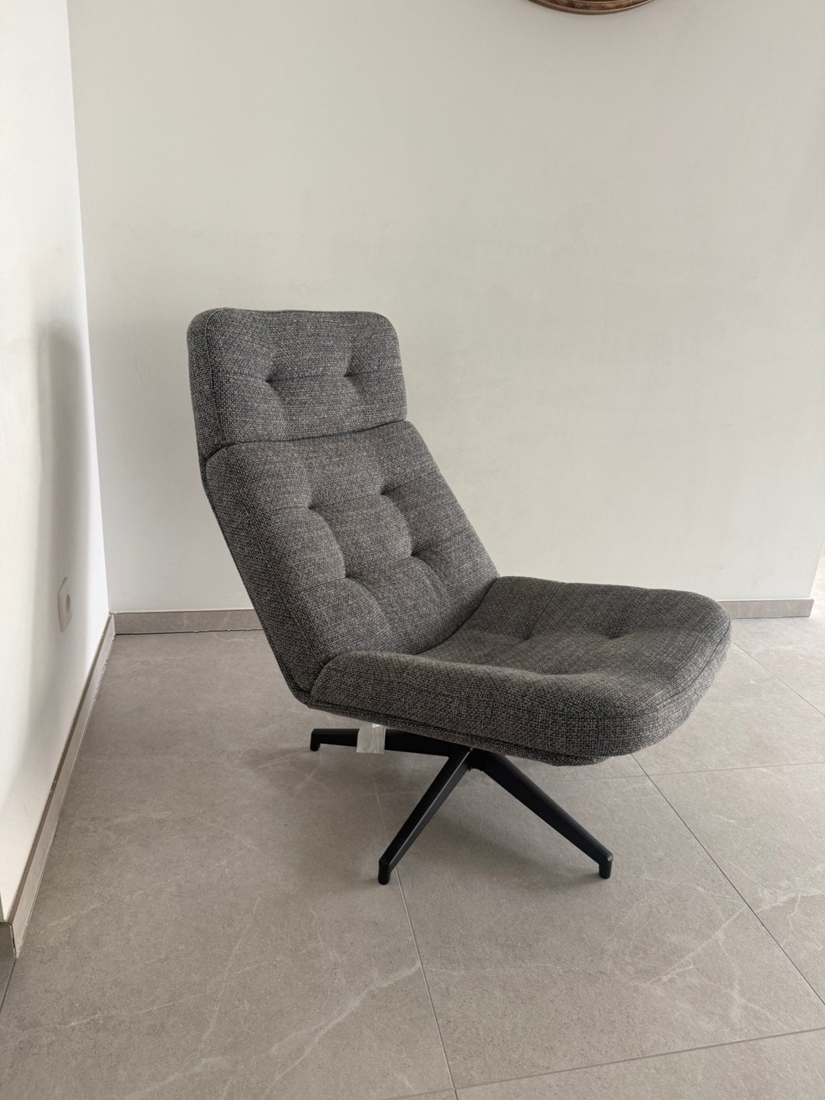 IKEA HAVBERG draaifauteuil – grijs/zwart, Huis en Inrichting, Ophalen, Zo goed als nieuw