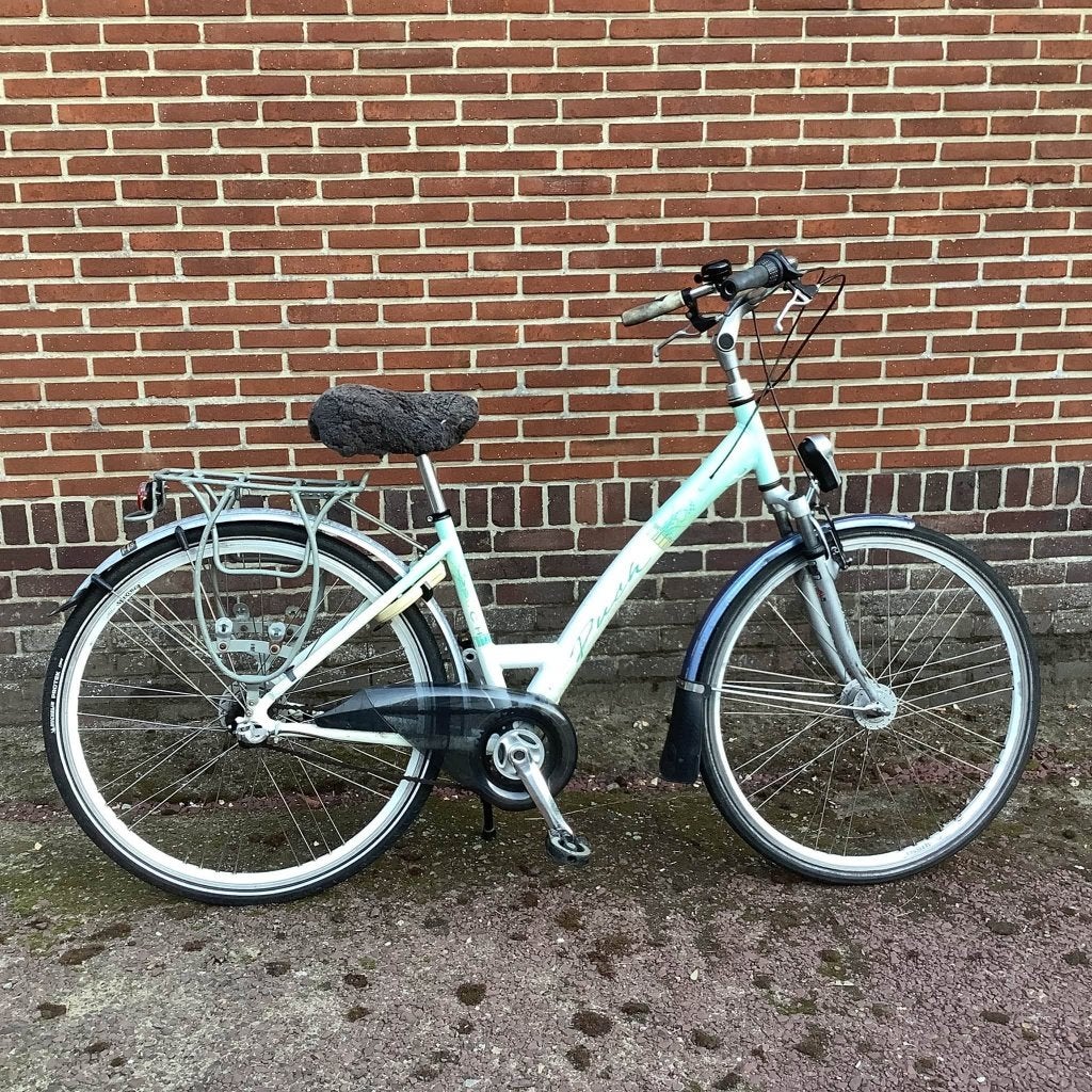 Alu damesfiets - kotfiets, Gebruikt, Velgrem, Versnellingen, Minder dan 47 cm