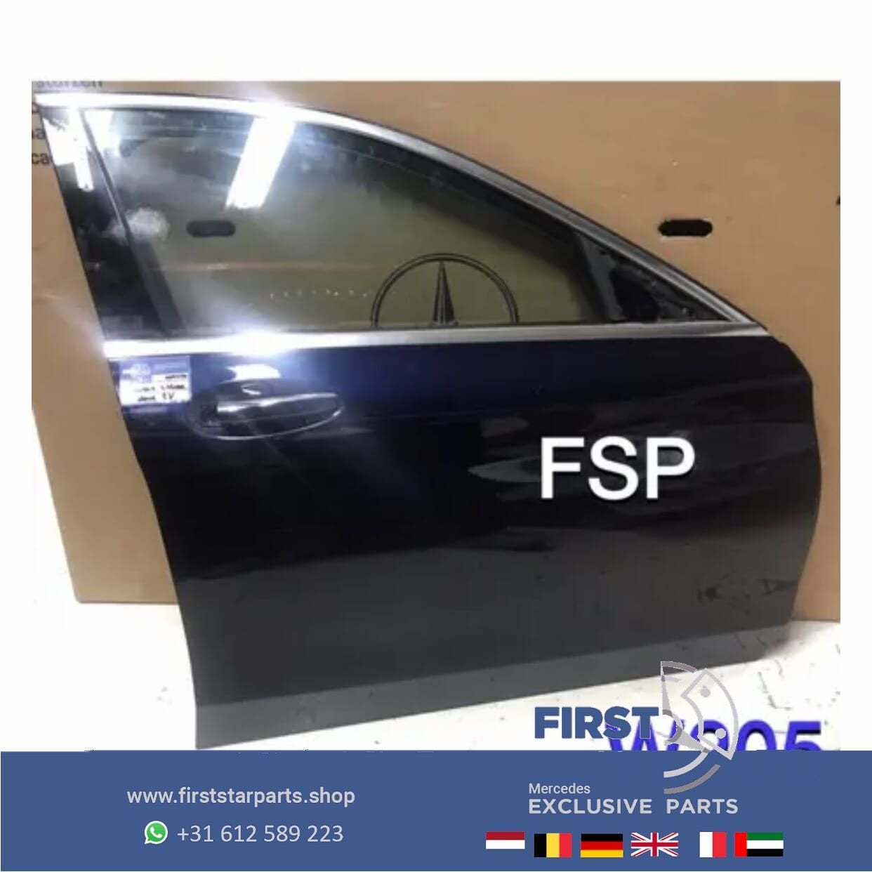 W205 S205 DEUR RECHTSVOOR PORTIER C Klasse BLAUW 2014-2020 C, Gebruikt, -, Deur, Ophalen of Verzenden