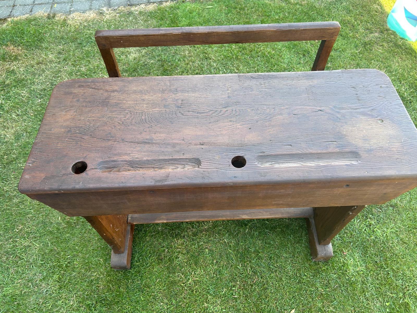 Antiek houten schoolbank, Antiek en Kunst, Ophalen