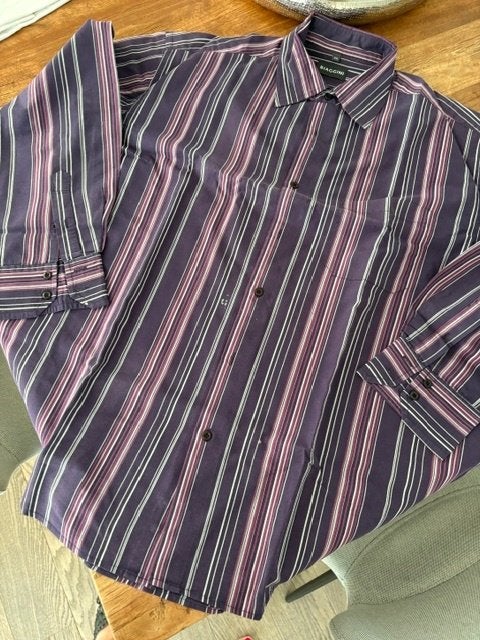 Hemd vintage maat XXL, Kleding | Heren, Paars, Ophalen of Verzenden, Zo goed als nieuw, BIAGGINI