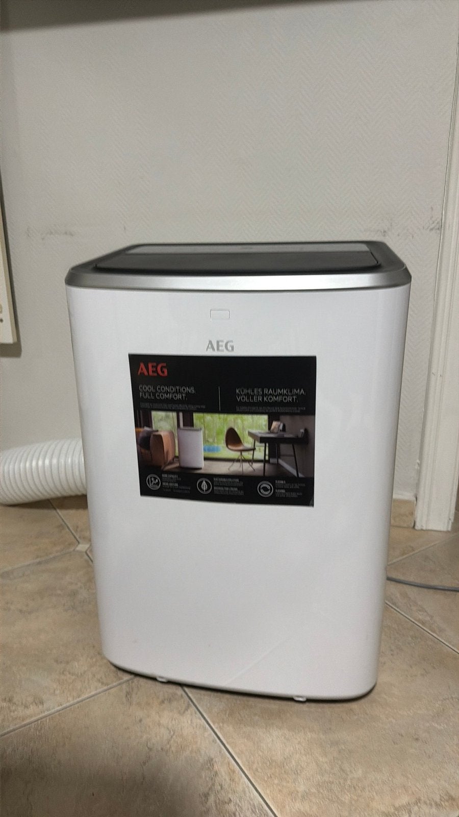 Mobiele airco AEG SUPERKRACHTIG, Electroménager, Climatiseurs, Enlèvement, Comme neuf, Climatiseur mobile, Télécommande