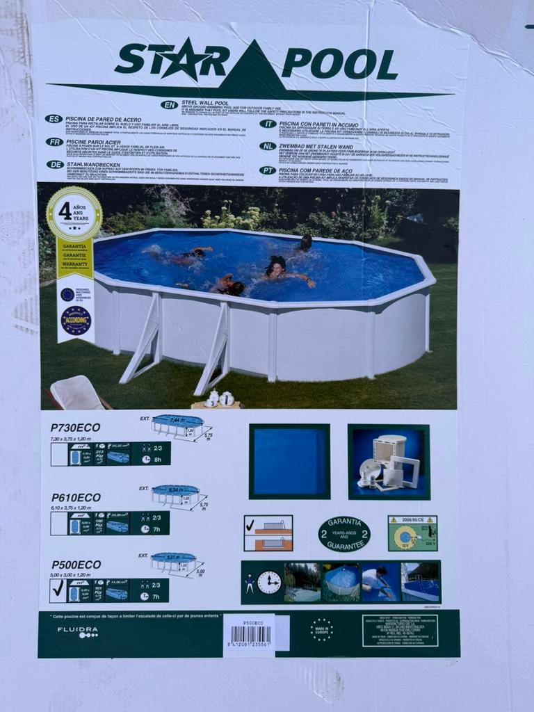 Zwembad staalwand Gre, Tuin en Terras, Zwembaden, Ophalen, Zo goed als nieuw