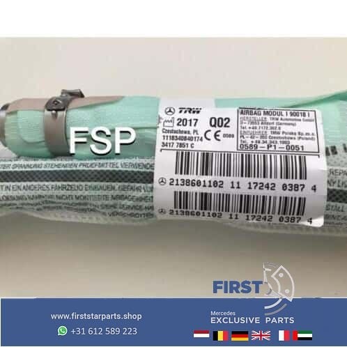 W213 hemelairbag Mercedes E Klasse 2016-2018 dakairbag L/R, Gebruikt, -, Ophalen of Verzenden, -
