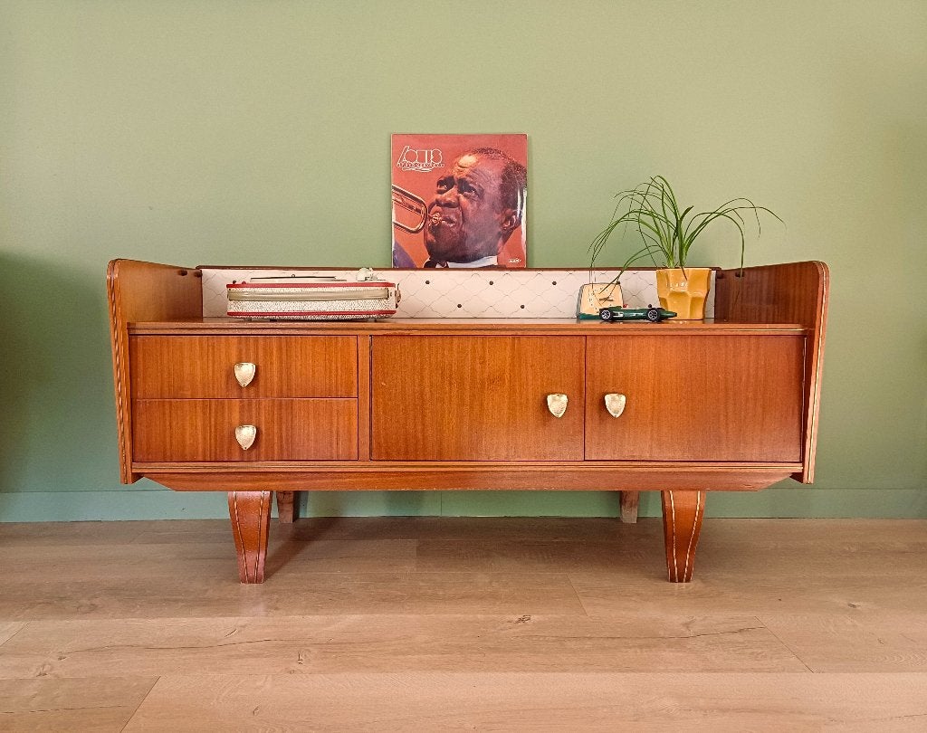 Vintage dressoir lowboard kast jaren 50 – 60, Ophalen
