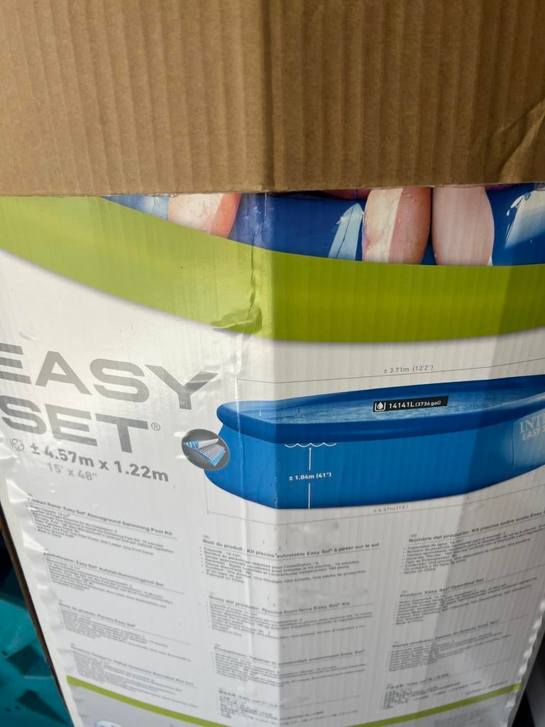 Intex Easy Set zwembad van 4.57 doorsnede 1.22  hoog, Tuin en Terras, Ophalen, Zo goed als nieuw, Opzetzwembad