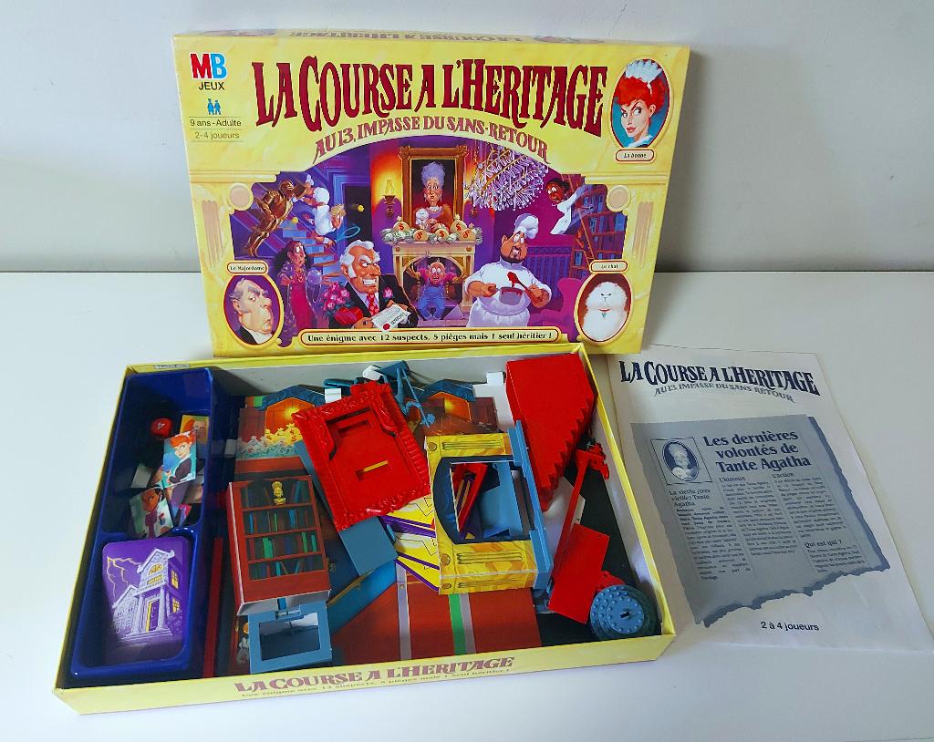 La Course a l'Héritage Jeu de Société (MB), Trois ou quatre joueurs, Enlèvement ou Envoi, Utilisé, MB