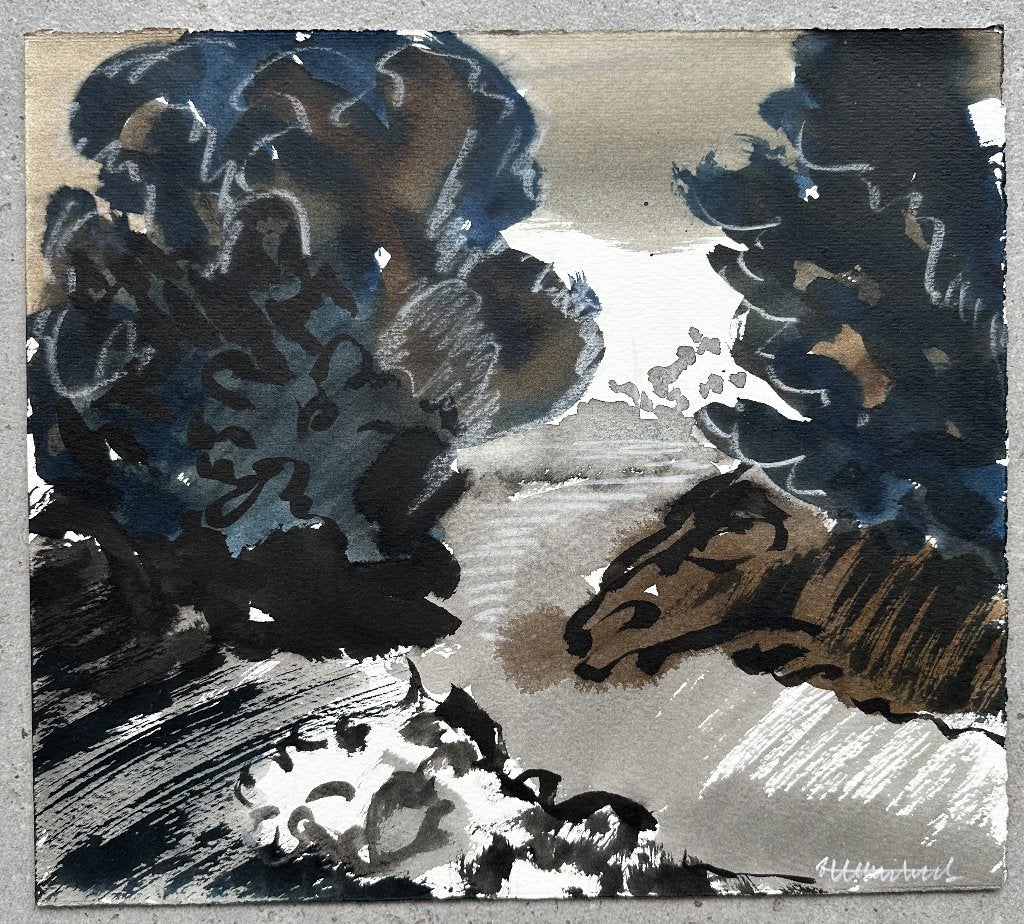 MARCHOUL Gustave Gouache/aquarel, Ophalen of Verzenden