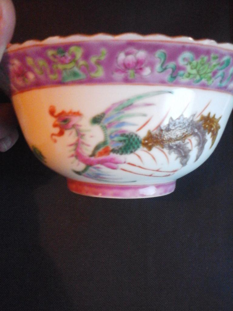 Bol  porcelaine chinoise Nyonya/Peranakan" 1880s, Antiquités & Art, Enlèvement ou Envoi
