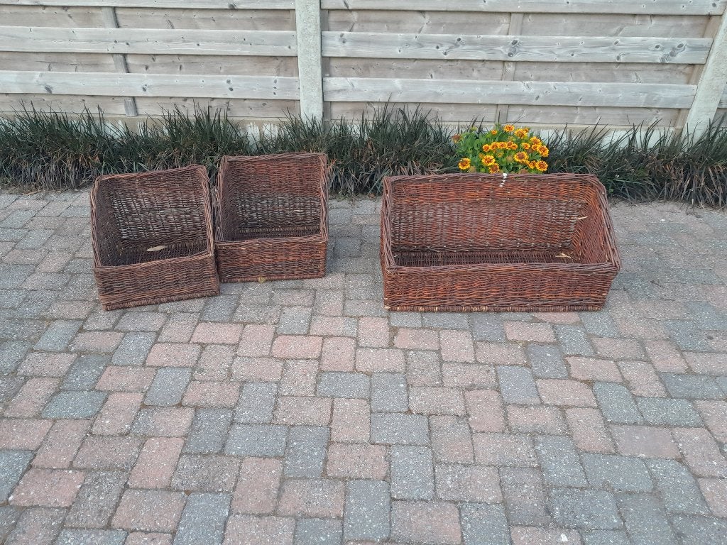 Paniers en osier, Maison & Meubles, Osier, Fait main, Enlèvement, Rectangulaire
