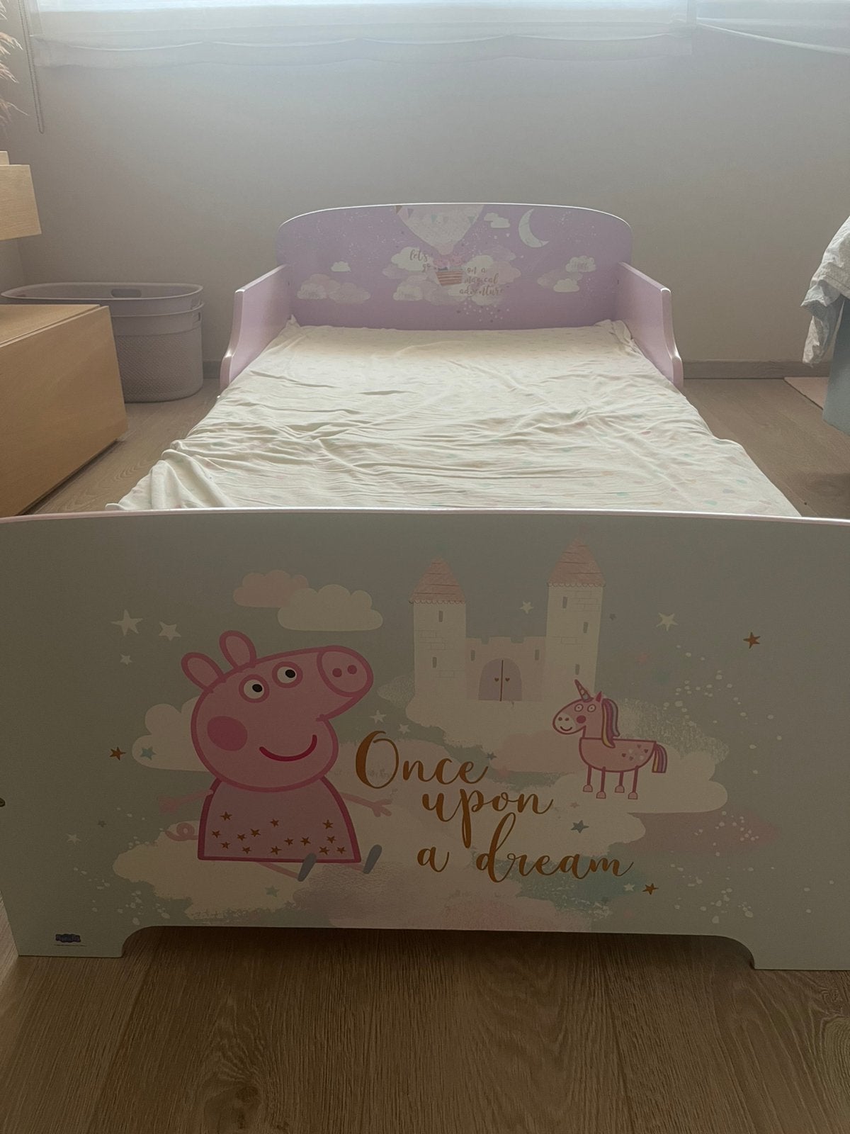 Peppa Pig Peuterbed te koop, Kinderen en Baby's, Ophalen, Zo goed als nieuw, Lattenbodem