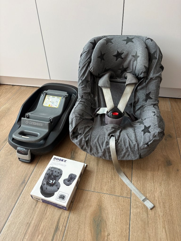 Maxi Cosi pearl autostoel met familyfix onderstel, Ophalen, Gebruikt, 9 t/m 18 kg, Verstelbare rugleuning
