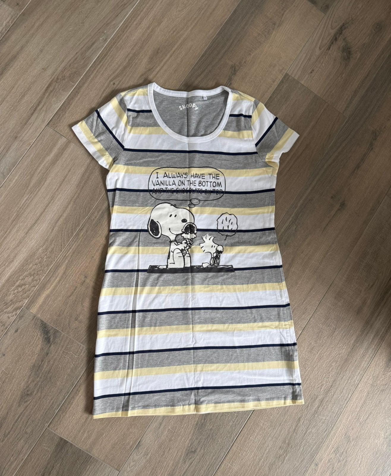 Chemise de nuit rayée Snoopy Peanuts — Taille M New, Enlèvement ou Envoi, Neuf, Taille 38/40 (M)