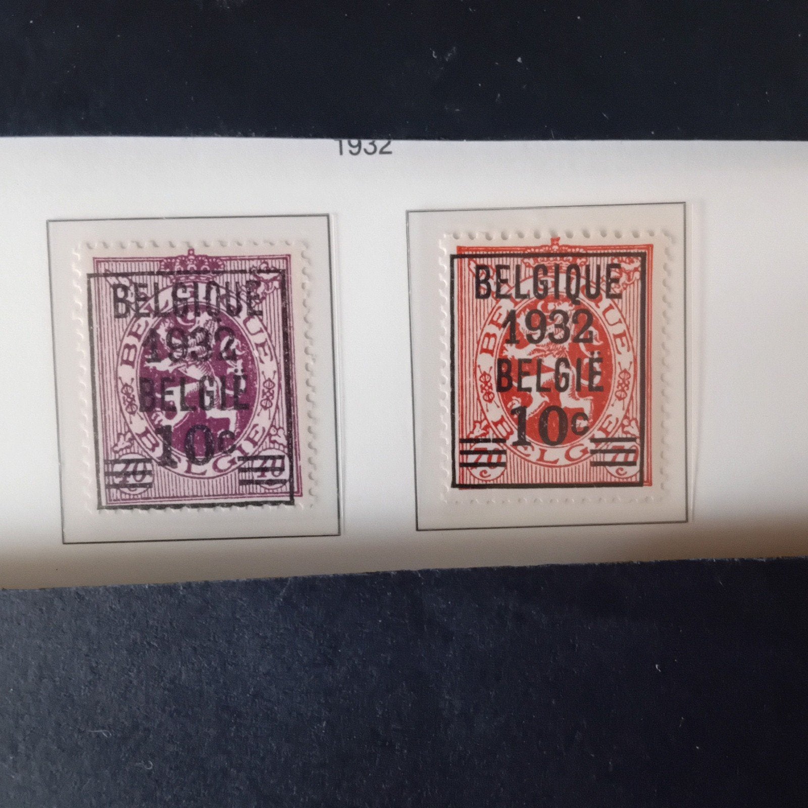 Timbres de Belgique n 333/334** lot 38P, Envoi, Neuf